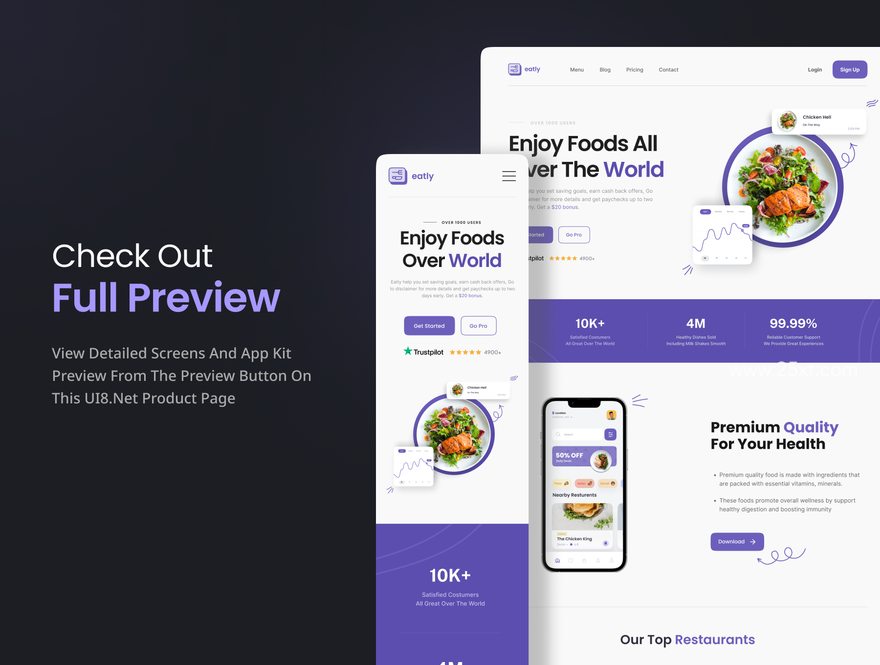 25xt-165280-Eatly - Food Delivery Landing Page & Web UI KIT6.jpg