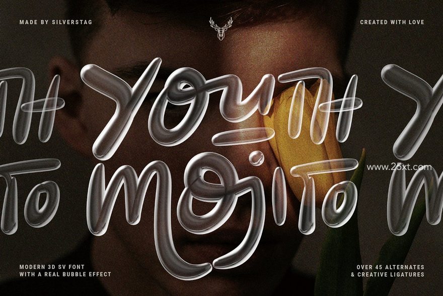 25xt-165360-YOUTH MOJITO - A 3D Bubbly SVG Font1.jpg