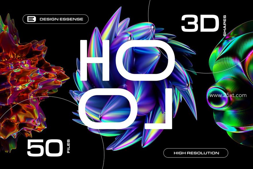 25xt-165365-Holographic 3D Abstract Shapes1.jpg