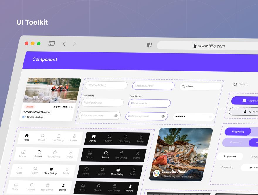 25xt-165524-Filllo Crowdfunding App UI Kit8.jpg