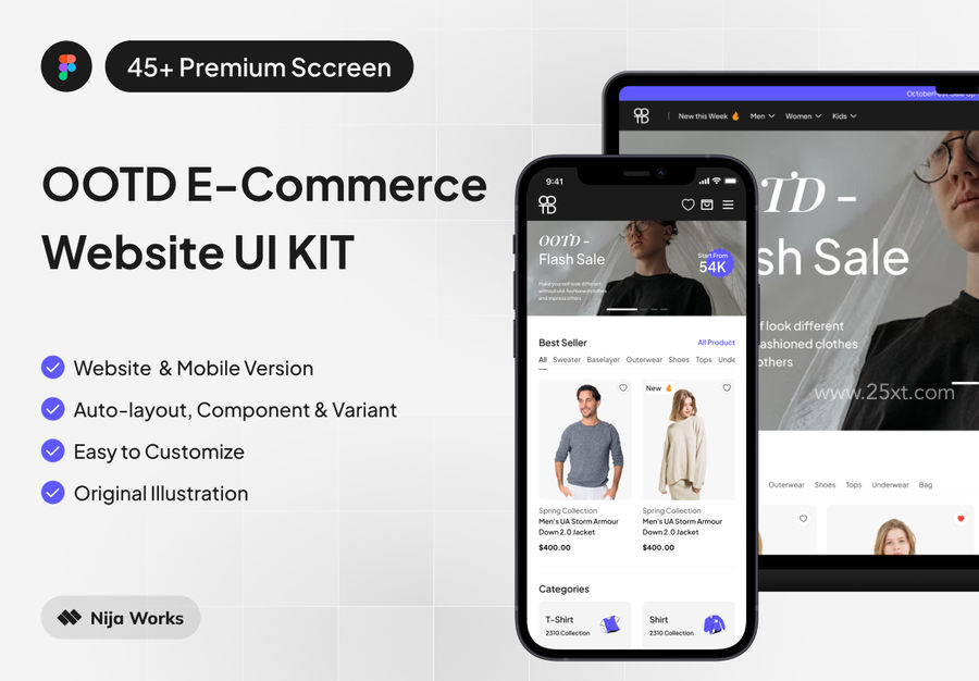 OOTD E-Commerce - E-Commerce Website UI Design KIT.jpg
