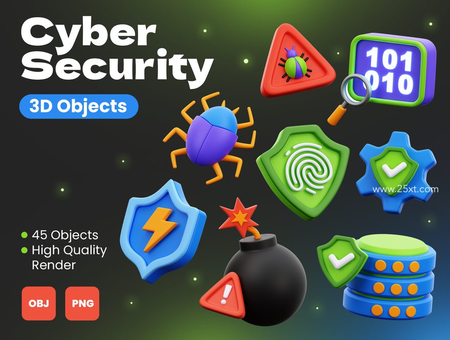 25xt-165683-Cyber Security 3D Objects1.jpg