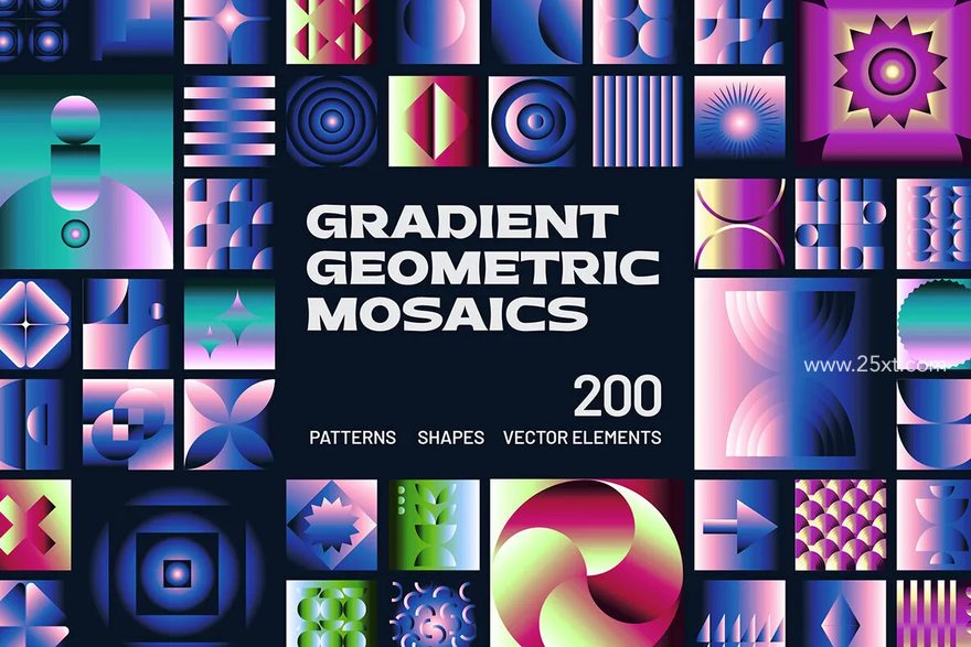 25xt-165800-Gradient Geometric Mosaics Graphics1.jpg