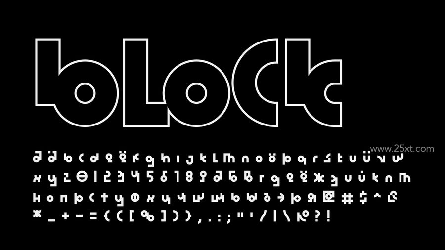 25xt-165960-Block - free display font2.jpg