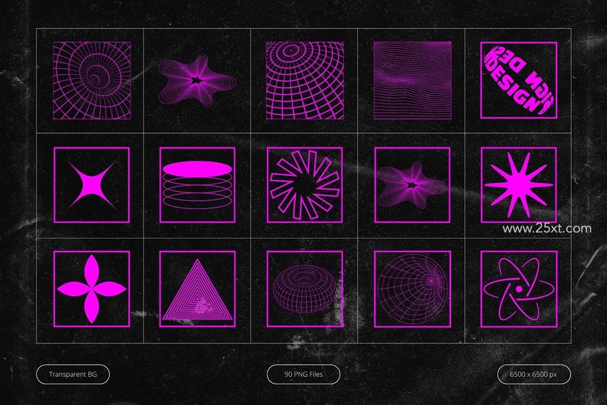 25xt-166008-Neon Pink Cyberpunk Shapes7.jpg