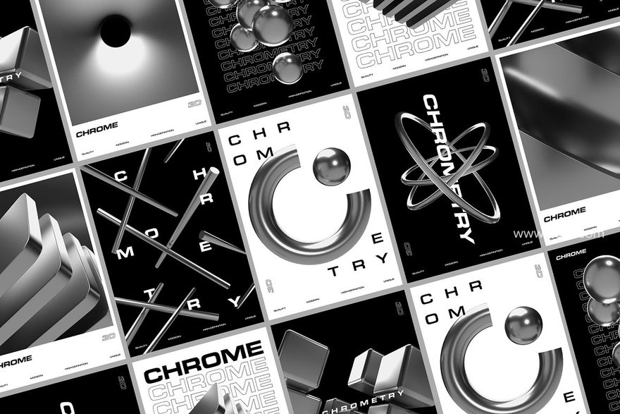 25xt-166012-Geometry Chrome 3D Shapes2.jpg