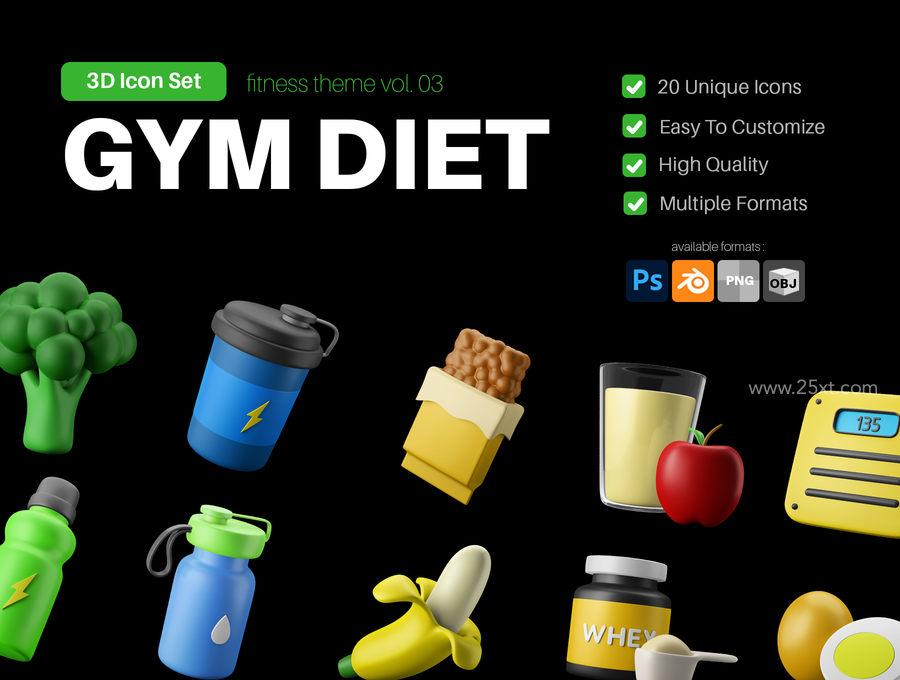 25xt-166041-3D Icon Set - Fitness And Gym Diet Theme1.jpg