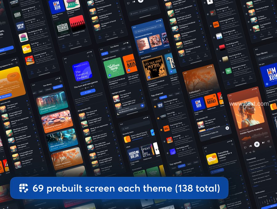 25xt-166066-Podify - Podcast App UI Kit4.jpg