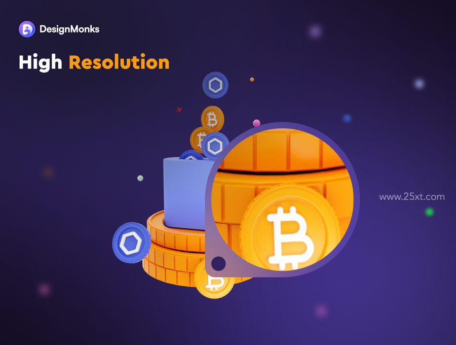 25xt-166091-Crypto Currency 3D compositions and icon set2.jpg