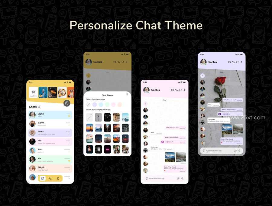 25xt-174611-Chatterfly - Chat App UI Kit Template2.jpg