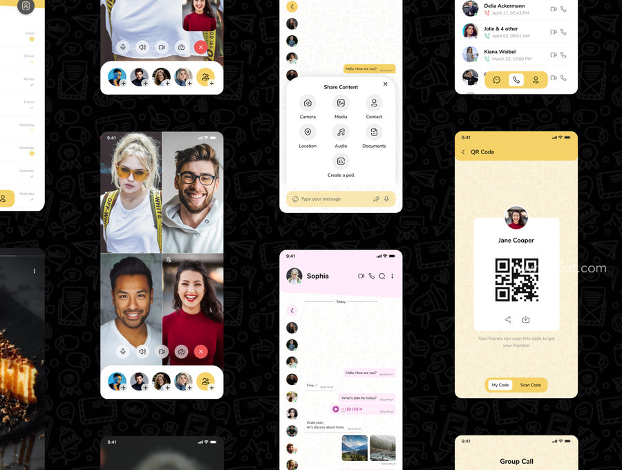 25xt-174611-Chatterfly - Chat App UI Kit Template8.jpg
