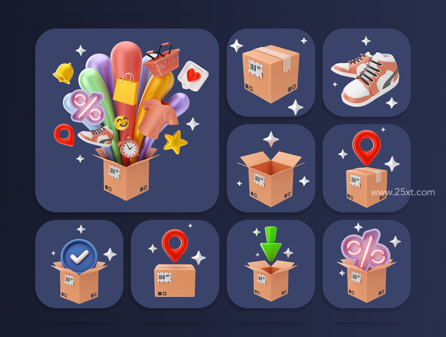 25xt-174970-E-Commerce Shopping And Marketing 3D Illustration and icon Pack5.jpg