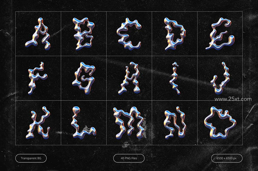 25xt-175190-3d wavy chrome alphabet 2.jpg