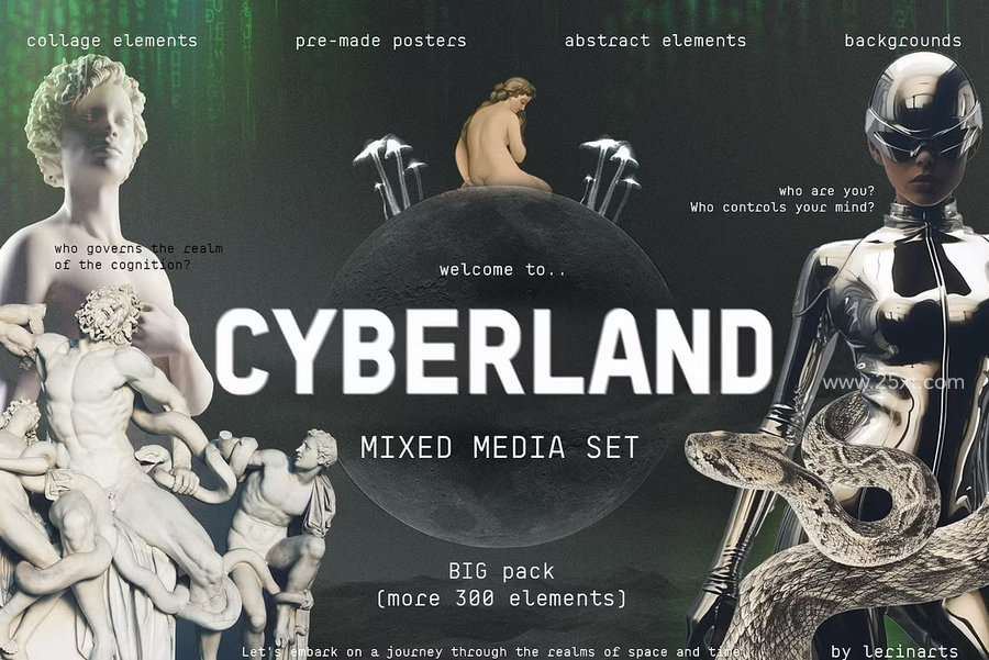 25xt-175223-MIXED MEDIA SET Welcome to Cyberland 0.jpg
