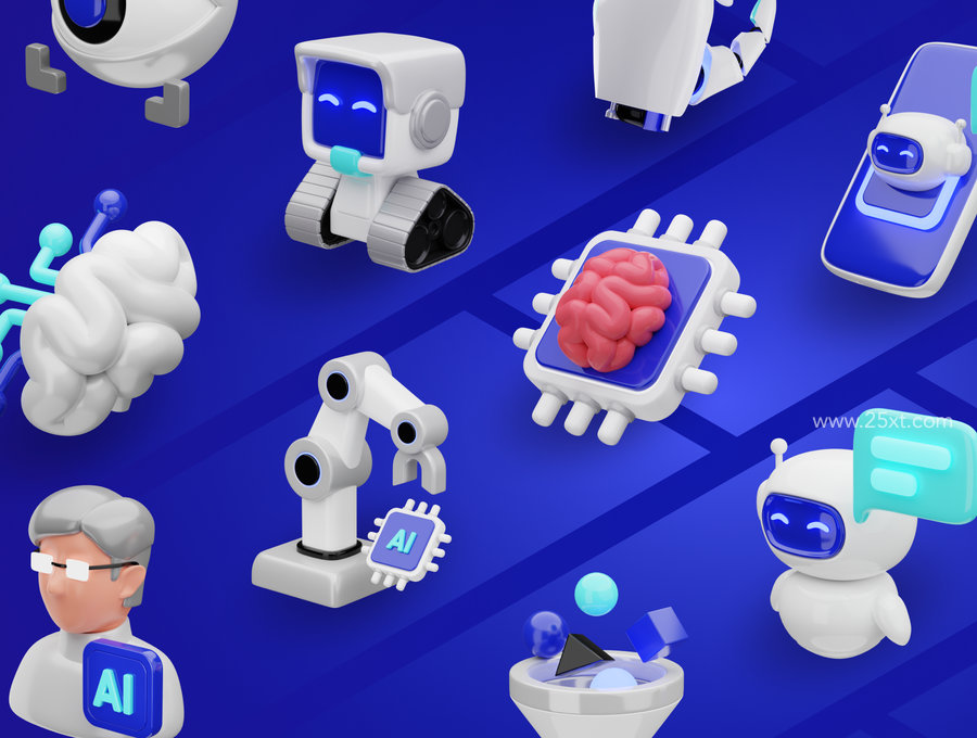 25xt-175337-Artificially - Artificial Intelligence 3D Icon Set 7.jpg