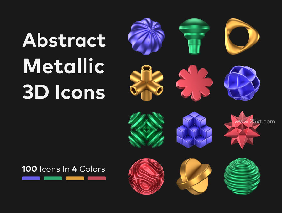 25xt-175338-Abstract Metallic 3D Icons 1.jpg