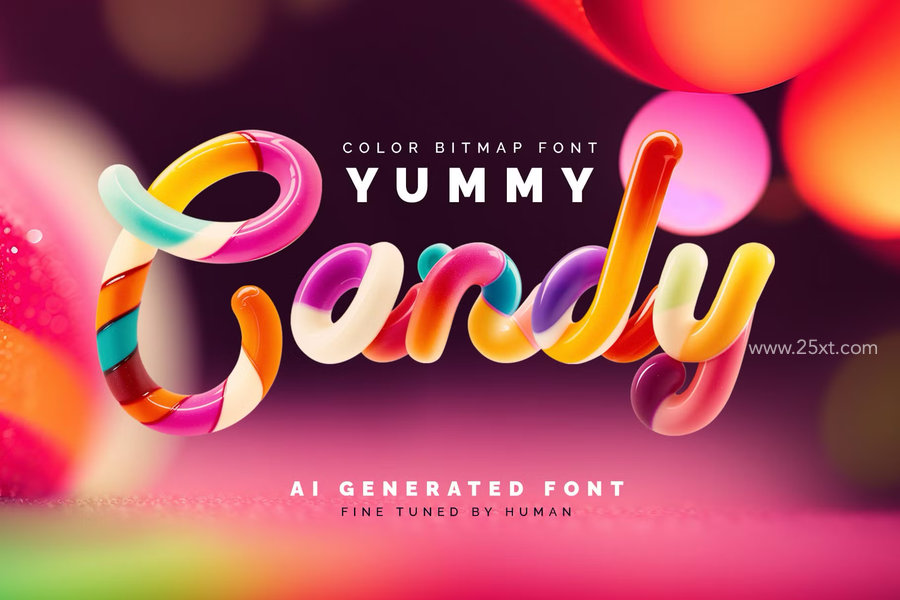 25xt-175349-Yummy Candy - Color Bitmap Font 1.jpg