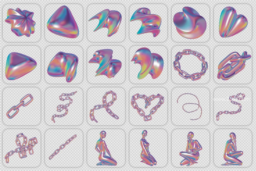25xt-176411-Psychedelic - 3D Shapes & Objects Graphic 4.jpg