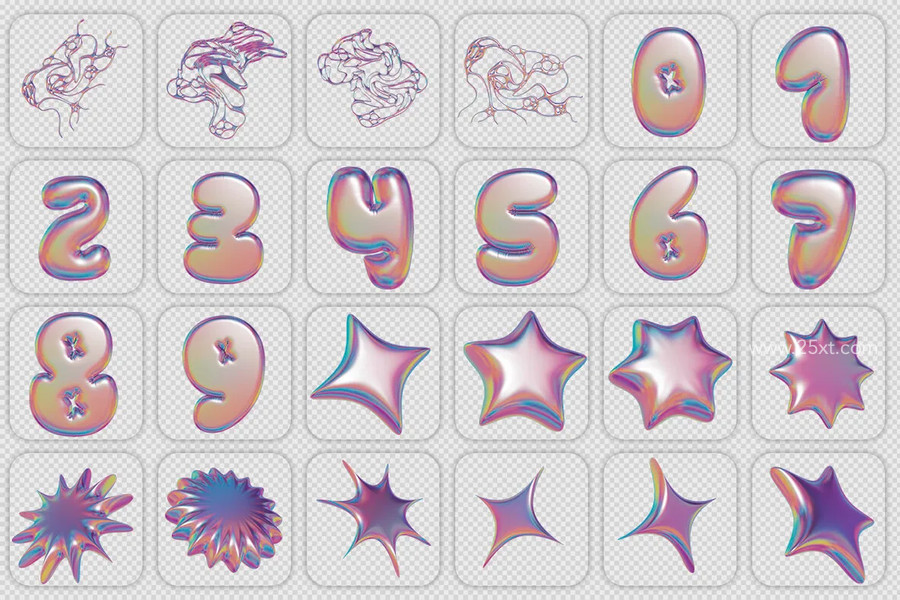 25xt-176411-Psychedelic - 3D Shapes & Objects Graphic 7.jpg