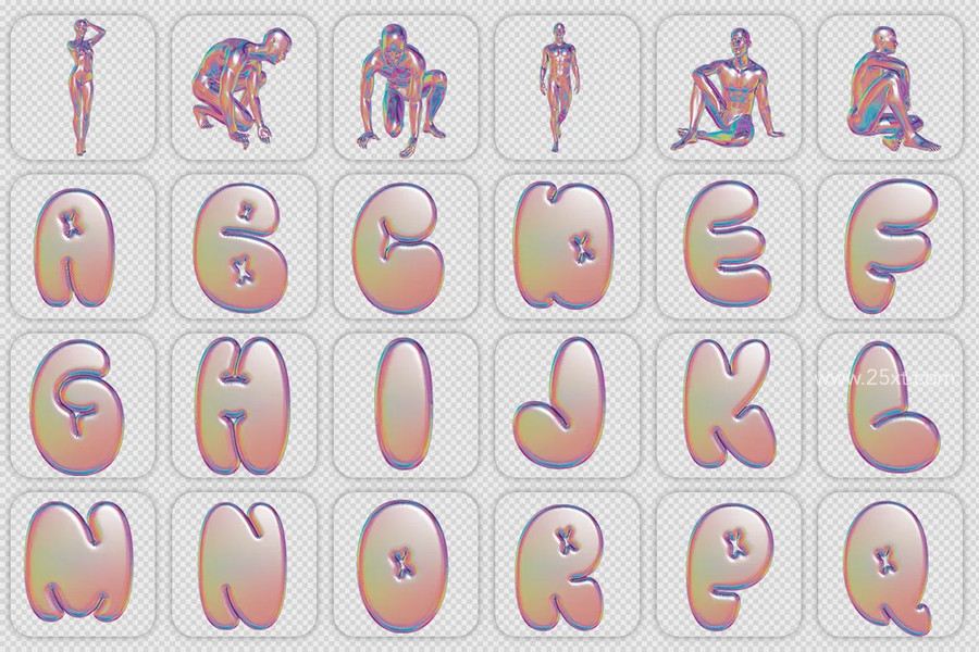 25xt-176411-Psychedelic - 3D Shapes & Objects Graphic 5.jpg