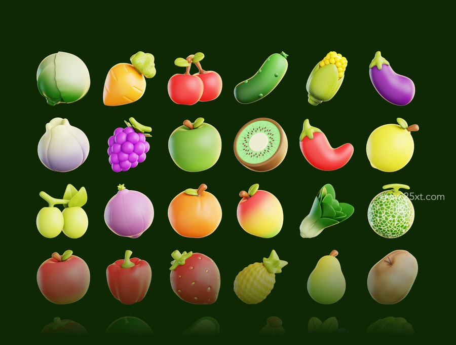 25xt-176746-Fruit and Vegetables 3D Illustration Pack8.jpg