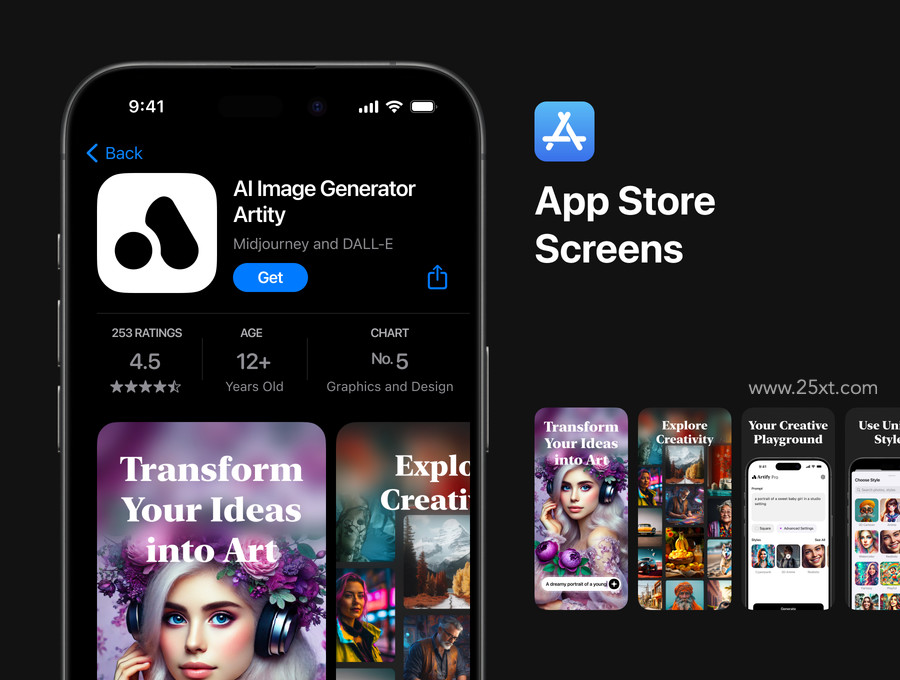 25xt-176839-Artify AI Image Generator iOS UI Kit6.jpg
