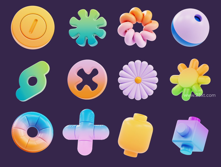 25xt-176872-Abstract Shapes 3D Icon Set 4.jpg