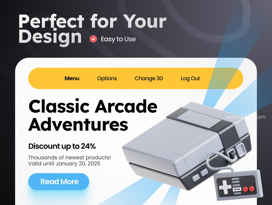 25xt-176890-3D Retro Game Console4.jpg