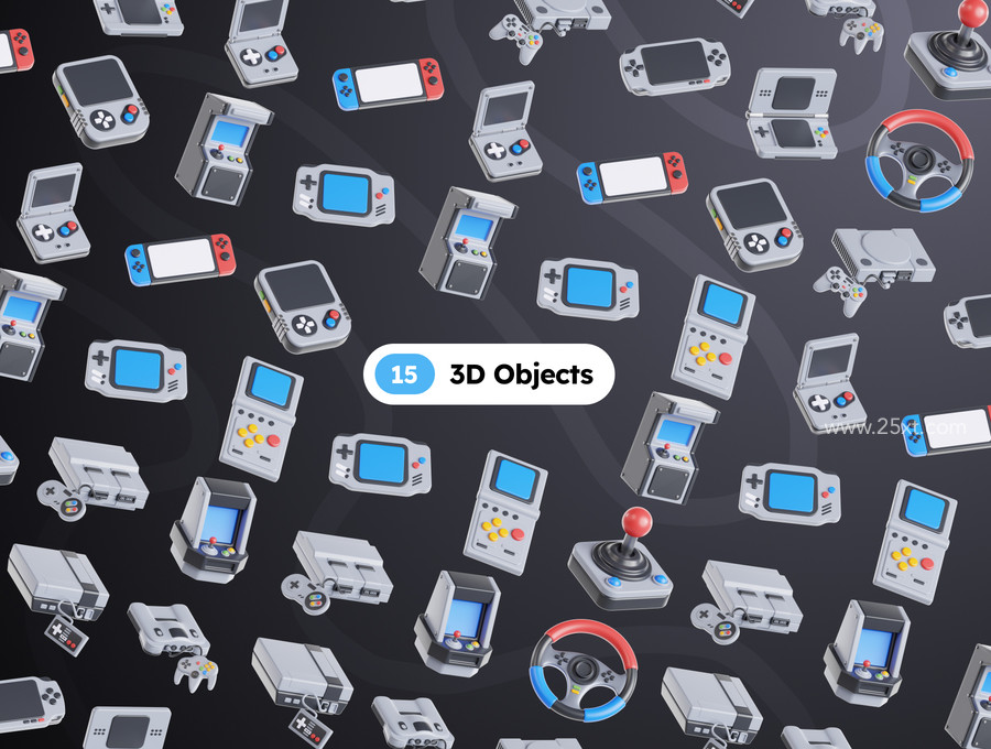 25xt-176890-3D Retro Game Console6.jpg