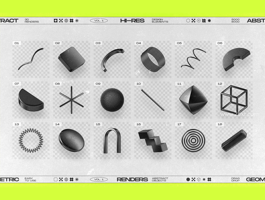 25xt-177014130 Black 3D Elements Collection Vol.1 3.jpg