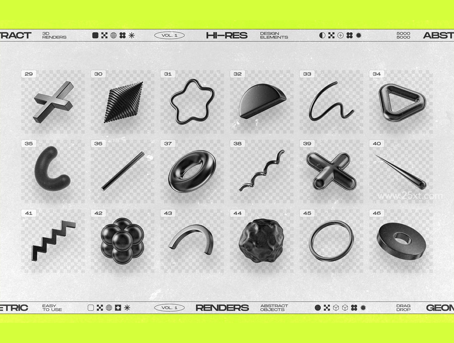 25xt-177014130 Black 3D Elements Collection Vol.1 7.jpg