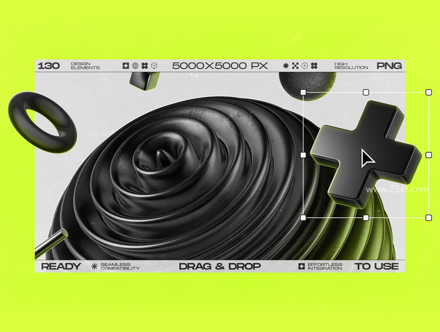 25xt-177014130 Black 3D Elements Collection Vol.1 10.jpg