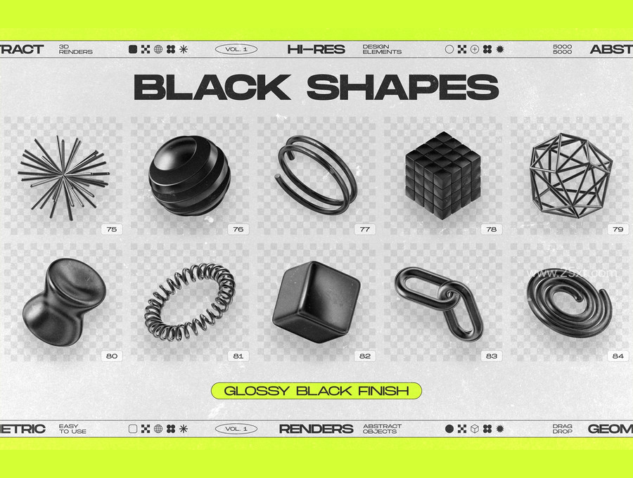 25xt-177014130 Black 3D Elements Collection Vol.1 14.jpg