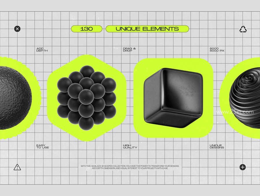 25xt-177014130 Black 3D Elements Collection Vol.1 11.jpg