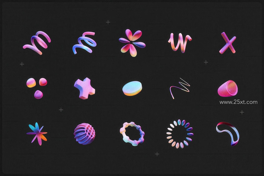 25xt-177024 Y2K 3D Geometric Shapes Collection 3.jpg
