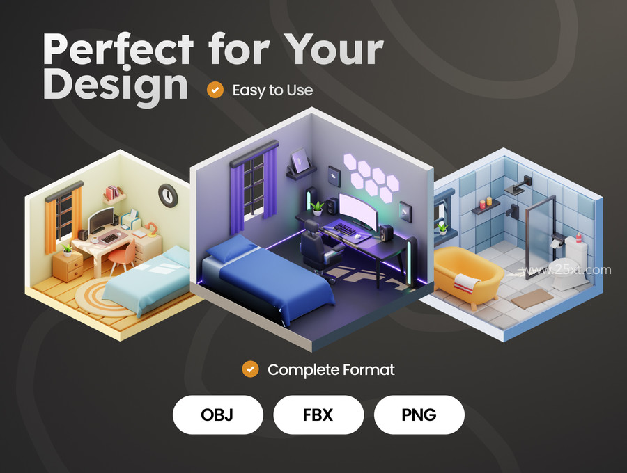 25xt-177031 Isometric Room 3D Illustrations4.jpg