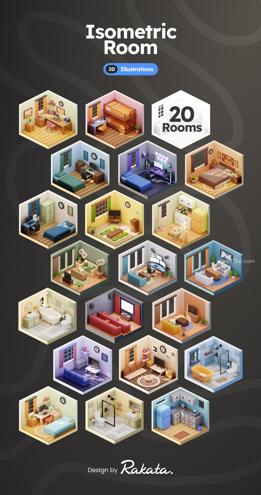 25xt-177031 Isometric Room 3D Illustrations7.jpg