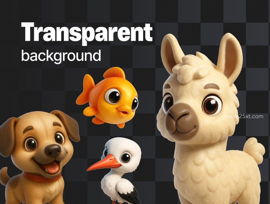 25xt-177034 Animals 100pcs 3D Icons4.jpg