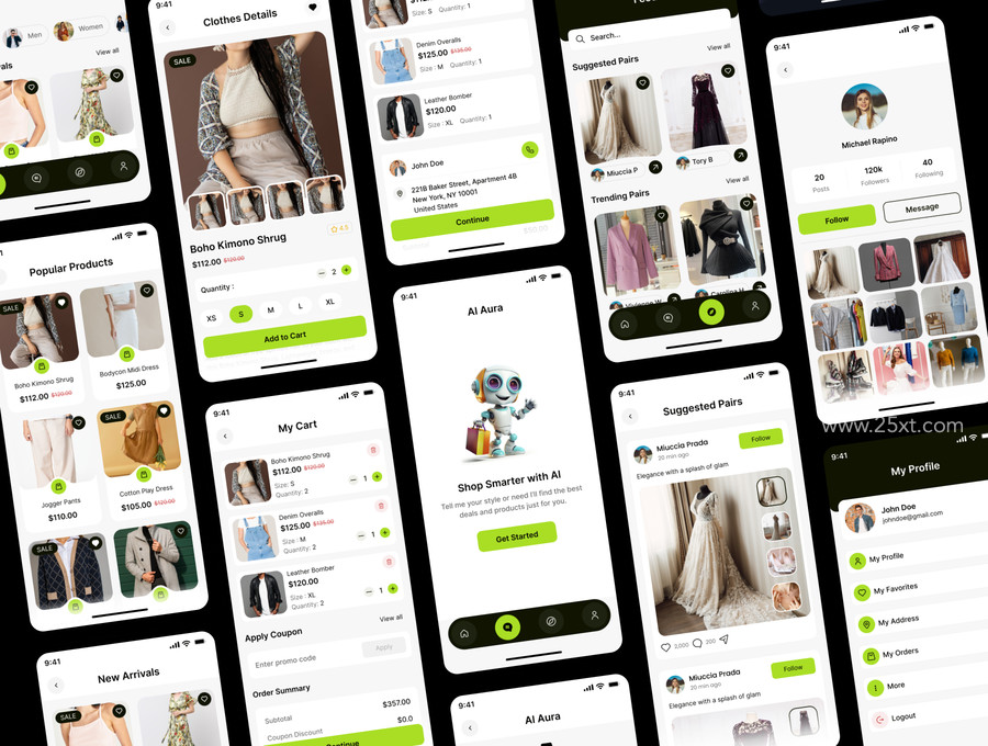 25xt-177050 AI Aura E-commerce Mobile App UI Kit 4.jpg