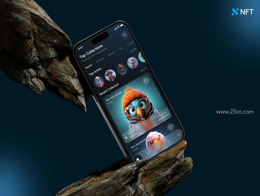 25xt-177051 xNFT - Nft Market Mobile App UI Kit4.jpg